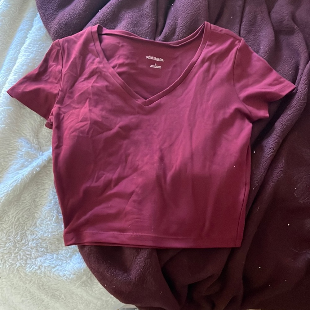 Maroon crop top